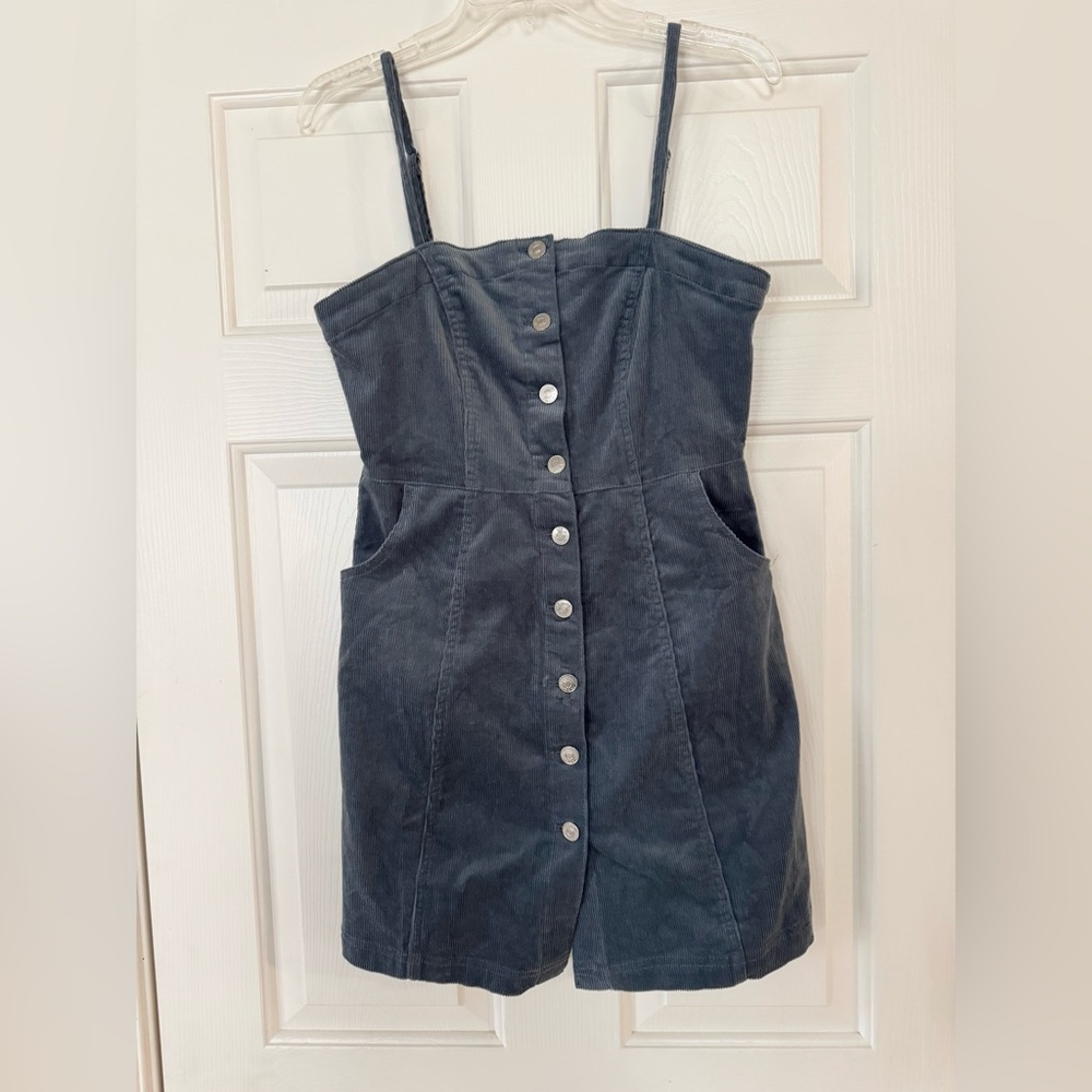 Love Tree Corduroy Blue Dress large